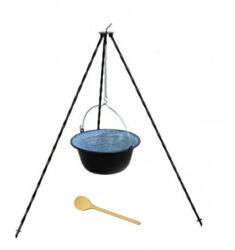 Perfect Home Zománcozott bogrács szett 8liter, 1, 2m állvánnyal, 40cm fakanállal (71114/71053/19099)