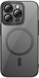 Baseus Glitter iPhone 14 Pro Átlátszó mágneses tok és üvegfólia (fekete) - mobilehome