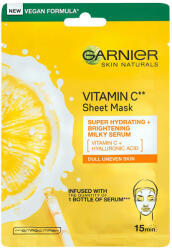 Masca servetel pentru fata, super hidratare si stralucire, cu Acid Hyaluronic si vitamina C, Garnier, 28 g