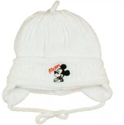 Disney Mickey kötött megkötős bélelt sapka (2-6 hónap) - Fehér