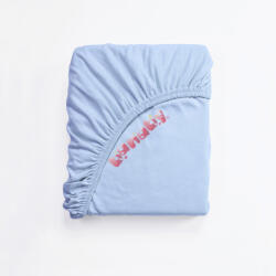 Ourbaby® Cearceaf de pat bumbac 160x70 cm - albastru deschis
