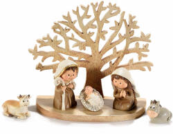 Decorer Set 5 figurine Nasterea Domnului 11.5x4x10 cm, 4x2x4.5 cm (A55.33.64)