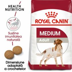Royal Canin 15kg + 3kg gratis Royal Canin Medium Adult hrana uscata caine talie medie