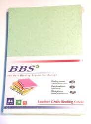 BBS Pisztácia zöld bőrmintás hátlapkarton A4 méretben 100db/cs