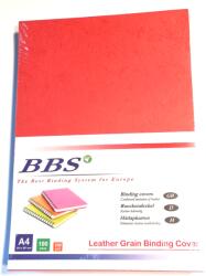 BBS Piros bőrmintás hátlapkarton A4 méretben 100db/cs