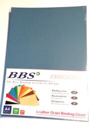 BBS Kék bőrmintás hátlapkarton A4 méretben 100db/cs