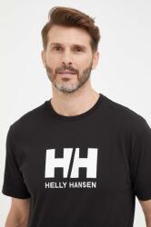 Helly Hansen t-shirt fehér, férfi, nyomott mintás - fekete S