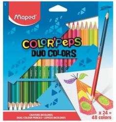 Maped COLOR`PEPS DUO kétvégű színes ceruza 24 db (IMA829602)