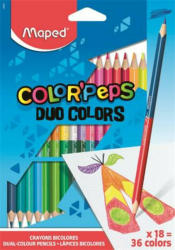 Maped COLOR`PEPS DUO kétvégű színes ceruza 18 db (IMA829601)
