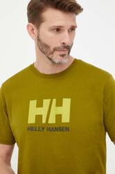 Helly Hansen t-shirt fehér, férfi, nyomott mintás - zöld L
