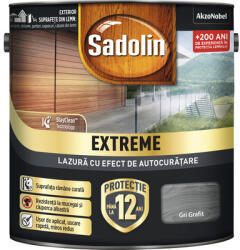 Sadolin Lazură cu efect de autocurățare Sadolin Extreme gri grafit 2, 5 l