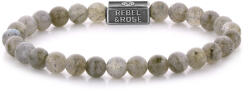 Rebel&Rose Ezüst gyöngy karkötő Labradorit Shield RR-6S005-S 15 cm - XS