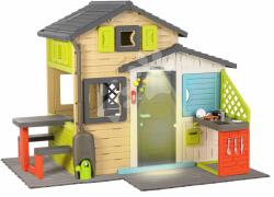 Smoby Házikó Jóbarátok alap felszereltség elegáns színekben Friends House Evo Playhouse Smoby bővíthető padlóval és lámpával (SM810228-1P)