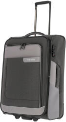 Travelite Viia antracit 2 kerekű bővíthető közepes bőrönd (92808-04)