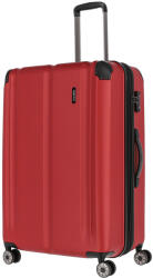 Travelite City piros 4 kerekű bővíthető nagy bőrönd (73049-10)
