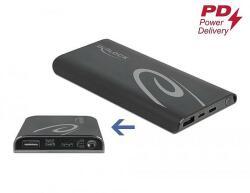 Delock power bank 10000 mAh A-típusú USB, USB Type-C, USB Micro-B csatlakozási felülettel (41505)