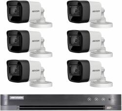 Hikvision Sistem supraveghere exterior Hikvision 6 camere 4 in 1, 8MP IR30m, DVR 8 canale 4K 8MP SafetyGuard Surveillance
