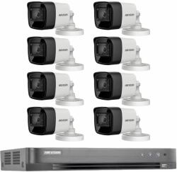 Hikvision Sistem de supraveghere Hikvision 8 camere 4 in 1, 8MP IR 30m, DVR 8 canale 8MP, 4K SafetyGuard Surveillance