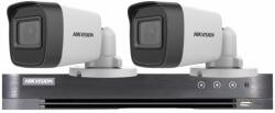 Hikvision Sistem supraveghere Hikvision 2 camere 5MP, lentila 2.8mm, IR 30m, DVR 4 canale 5MP, AUDIO SafetyGuard Surveillance