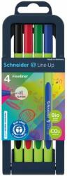 Schneider Tűfilc készlet, 0, 4 mm, SCHNEIDER "Line-Up", 4 különbözõ szín (4 db)