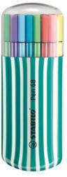 STABILO Rostirón készlet, 1 mm, türkiz tok, STABILO "Pen 68 Zebrui", 20 különbözõ szín (20 db) (TST682025)
