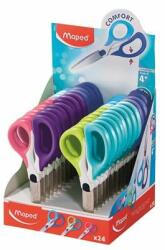 Maped Olló display, iskolai, 13 cm, MAPED "Sensoft Asym", vegyes színek (24 db) (IMA484412)