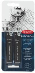 DERWENT Grafitbél szett, 0, 5 mm, HB, 2B, DERWENT "Precision" (33 db) (E2302430)