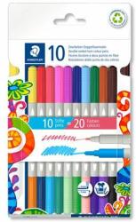 STAEDTLER Rostirón készlet, 1/3 mm, kétvégű, STAEDTLER® "3280", 20 különbözõ szín (10 db) (TS3280C10)