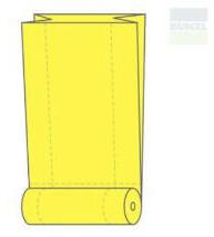 PE szemeteszsák, sárga, 30mk, 70x110 cm-es, 120L, 100 db/csomag