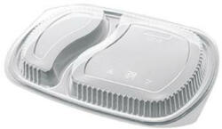 Grand Chef ovális tálca tető 2 részes PP víztiszta 255 x 185 x 25 mm CC80B25