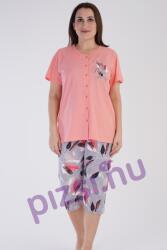 Vienetta Extra méretű halásznadrágos gombos női pizsama (NPI8968 1XL)