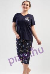 Vienetta Extra méretű halásznadrágos gombos női pizsama (NPI8958 1XL)