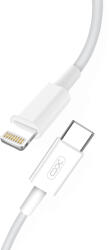 XO Cablu de incarcare rapida fast charge iPhone Usb C - Lightning, transfer date si incarcare, XO 20W, 1M, alb