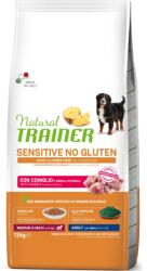 Natural Trainer Sensitive Med Maxi Adult No Gluten Iepure si cereale integrale 12kg