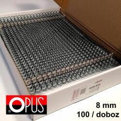 OPUS 8 mm (5/16'') fém spirál , fekete 100db (3: 1''- 34 gyűrű) (FEMSE8)