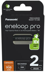 Panasonic Eneloop Pro akkumulátor R03/AAA 930mAh BK-4HCDE/2BE
