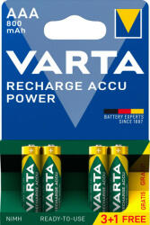 VARTA Power akkumulator mikro/ AAA 800 mAh - l-m-s - 2 600 Ft