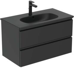 Ideal Standard Tesi Masca lavoar baie cu doua sertare 80x44 cm, negru mat (T0051ZT)