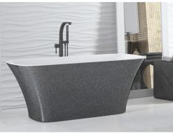 Besco Cada freestanding dreptunghiulara Besco Assos Glam compozit 160x70 cm, argintiu (WMD-160-AS)