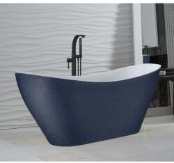 Besco Cada freestanding ovala Besco Viya Glam compozit 160x70 cm, antracit (graphite) (WMD-160-VG)