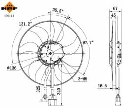 NRF Ventilator, radiator NRF 470111 (470111) - automobilus