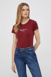 Pepe Jeans t-shirt női, bordó - burgundia XS