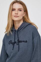 Pepe Jeans felső Nanette sötétkék, női, nyomott mintás, kapucnis - sötétkék S
