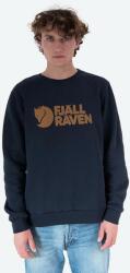 Fjallraven pamut melegítőfelső Logo Sweater sötétkék, férfi, nyomott mintás, F84142 - sötétkék L