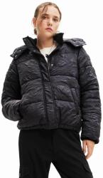 Desigual rövid kabát női, fekete, téli - fekete L - answear - 45 990 Ft