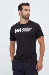 Helly Hansen sportos póló Lifa Tech fekete, nyomott mintás - fekete S