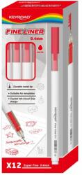 Keyroad Fine Liner tűfilc készlet 0,4 mm 12db piros szín (KR972459)