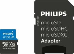 Philips microSDXC 512GB CL10/UHS-I/U3 + Adapter (FM51MP65B/00)