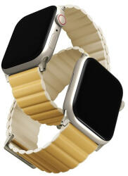 Uniq Revix Premium mágneses szilikon szíj Apple Watch 38/40/41mm, sárga/csont (UNIQ-41MM-REVPCYELIVY) - speedshop