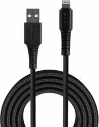 Lindy 31290 USB-A apa - Lightning apa 2.0 Adat és töltőkábel - Fekete (0.5m) (31290)